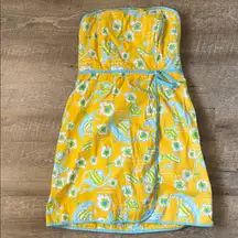 Lilly Pulitzer Les Monkeys Strapless Dress Size 8