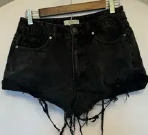 Forever 21 cut off black denim shorts size 29