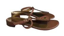 Cole Haan Brown Leather Gladiator Ankle Strap Sandals Women's Size 6B