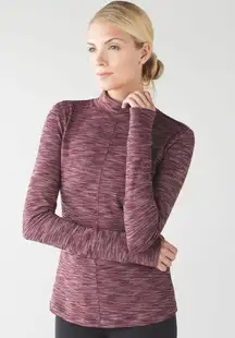 Lululemon  &go Take-Off Long Sleeve Sweatshirt Heathered Bordeaux Drama Rulu