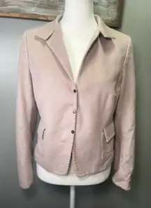 Akris Punto Women's‎ Wool Angora Beige Tan Blazer Jacket Size 10