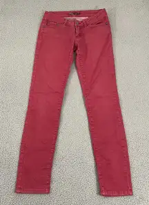 Prana Kara Jeans Women 2 Red Skinny Denim Stretch Outdoor