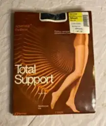Vintage JCPenney Total Support Pantyhose Short Navy 20 Sheer Hosiery