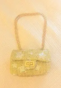 gold sparkly purse