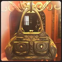 Limited Edition Bally Quilted Handbag Brushed Gold