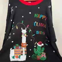 Women’s 3X “Happy Llamas Day” Sweater