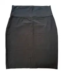 Eileen Fisher Pull On Stretch Minimalist Ponte Pencil Skirt‎ Womens Small Black