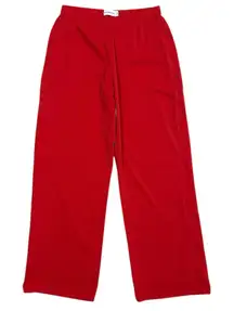 Abercrombie & Fitch Wide Leg Solid Red Elastic Waist Trouser Pant Size XS