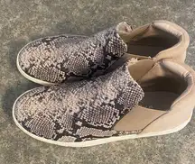 Cute snakeskin slip ons by coconuts