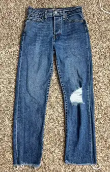 Levi’s Wedgie Straight High Rise Distressed Jeans Sz 28