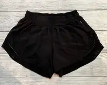 Lululemon Hotty Hot Short II Long 4” Women 6 Black