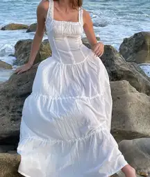 Frankie’s Bikinis XL NEW Christabelle Gauze Dress White