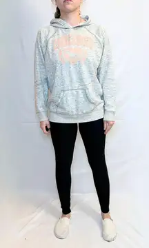 Vintage Abercrombie Glitter Logo Pullover Hoodie - Heather Grey - 15/16 (XS/S)