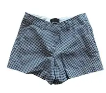 Women's Cynthia Rowley Blue White Clover Bermuda Shorts Size 0 EUC #1026