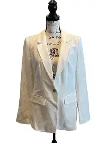 LOFT Ann Taylor Suit Jacket Blazer White Size 6 NWT Texture crinkle Office