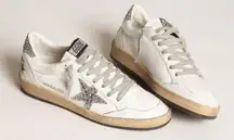 Golden Goose Women's Ball Star in nappa with star and glitter heel tab