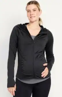Old Navy Maternity Powersoft Full Zip Hooded Jacket Black Jack‎ Size XL Athletic