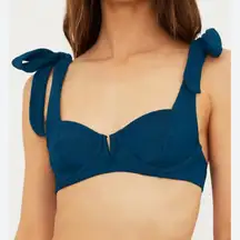 Beach Riot Blair Bikini Top Empathy Blue Teal L