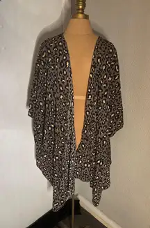 Comme Toi Leopard Print Kimono Duster M/L Animal Print Dopamine Mobwife Prints