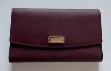 Kate Spade Laurel Way Saffiano Leather Clutch Phone Wallet Plum
