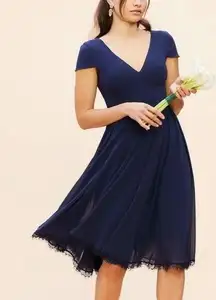 NWT Dress the Population Corey Dress Midnight Blue Size Large