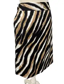 Talbots Zebra Print Pencil Skirt - Black, White, Tan WORN ONCE