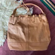 NEW Genuine Leather Large Drawstring Bucket  Bag