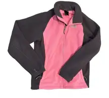 The North Face Fleece Jacket Pink Gray Full Zip Size Small
