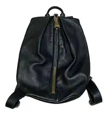 Aimee Kestenberg Tamitha Backpack Black Soft Pebbled Leather Adj Shoulder Strap.