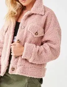 Premium Boucle Teddy Button Up Jacket