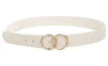 Arlee Double Buckle Vegan Leather Belt 