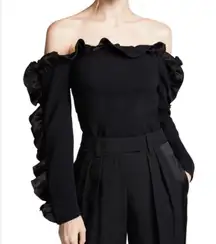 CINQ A SEPT Macie Top Off-the-Shoulder Ruffle