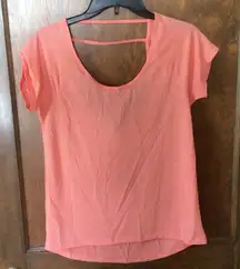 Women’s Champion Cap Sleeve Lattice detail Activewear Top in Tangerine sz xs