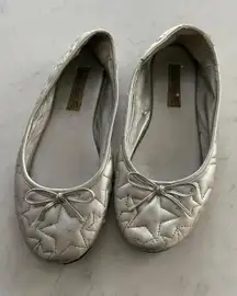 Silver Flats With Star design 