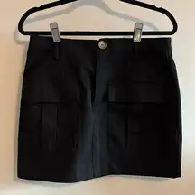 ZARA  Black Denim Cargo Mini Skirt