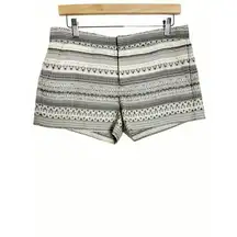 Parker Cream Metallic Dressy Shorts Size M