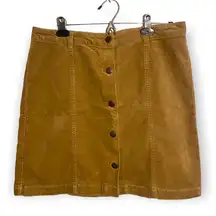 GH BASS & CO CORDUROY MINI BUTTON DOWN SKIRT