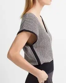 Club Monaco | S | Knit Sweater Vest Top Short Sleeve Women V-Neck  Cropped