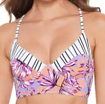 Salt + Cove LILAC Hawaii Printed Bikini Swim Top