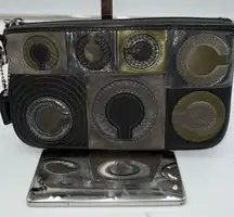 COACH Mia Madison Inlaid Signature‎ C Patchwork Wristlet Wallet Leather