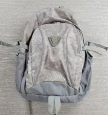 The North Face Wasatch Laptop Backpack Floral Print Beige Grey Daypack Hiking
