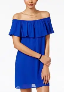 Royal Blue Off The Shoulder Dress