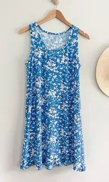 Draper James | Grace and Charm Floral Ruffle Nightgown | Blue Shadow | Sz S/M