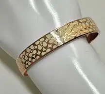 Coach Signature Enamel Rose Gold bangle bracelet