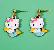 Hello kitty as Mermaid cute post earrings by Sanrio Girls or Adults gift new