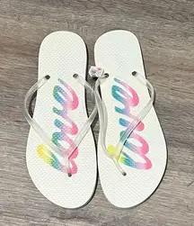 Old Navy White Flip Flop Summer Sandals Women’s Size 9