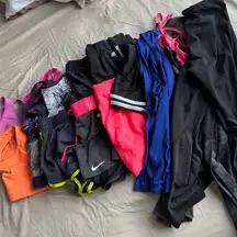 bundle of workout clothes (17 items)