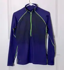 Nike Pro Purple Running Half Zip Medium