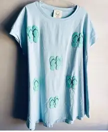 Fantastic Fawn Boutique Dress or Swim Cover with Flip Flops Large