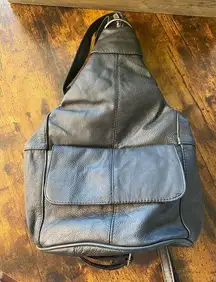 Leather sling backpack NWT